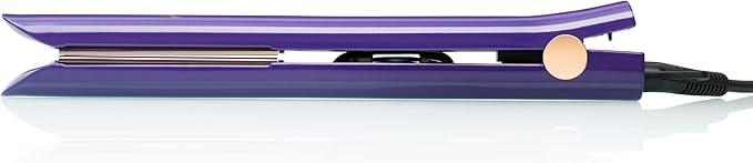 Flat Iron for Hair Styling – 1 Inch Infrared Hair Straightener with Rose Gold Titanium Floating Plates – Ionic Technology Smooths and Straightens Hair Without Pulling Heat Damage or Frizz (Purple)