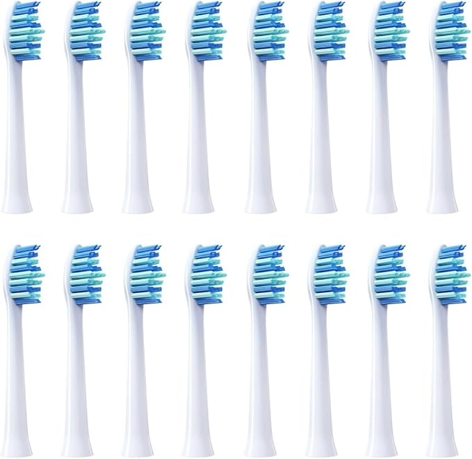 Replacement Toothbrush HeadsCompatible for SOUNESS SN903/SN901/905/601/SN801/SN810/SN201/SNK01/ST802/ST903 Nozzle(16WHITE Cleaning)