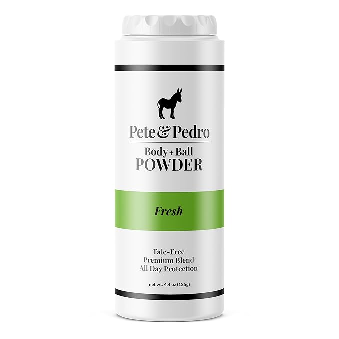 Pete &amp Pedro Body &amp Ball Powder FRESH &amp FROST Combo - Talc-Free Men’s Body Powder Deodorant for Men Sweat Absorbs Blocks Odor Hygiene for Groin Area Ideal for Gym &amp Daily Use 4.4 o
