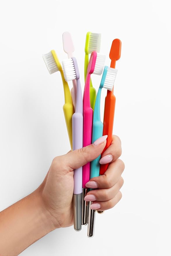 TRASK The Better Brush - Luxury Soft Bristle Dentist Designed Manual Toothbrush for Adults Azure