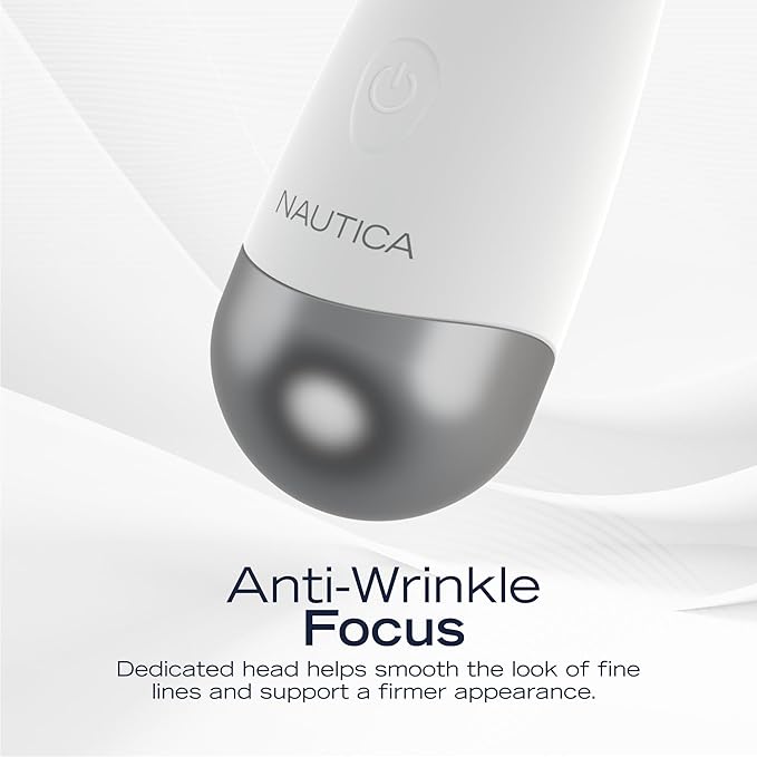 Nautica PC130 Sonic Facial Cleansing Brush Made with Ultra Hygienic Soft Silicone Waterproof and Rechargeable Face Scrub Brush for Men &amp Women - (Milk)
