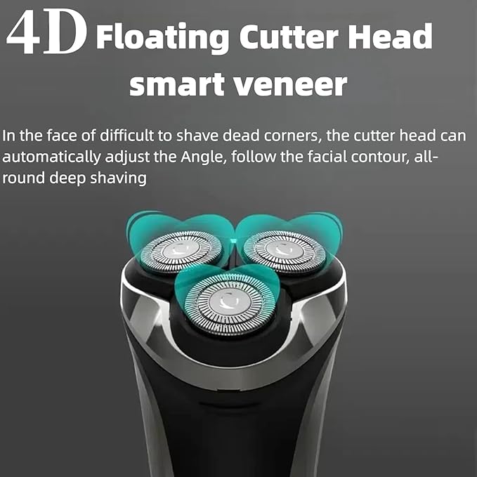 Snapbuy Electric Razor for Men Snapbuy Electric Razor Pro of Father 4D Floating Head Rotary Shaver2025 New Electri c Shaver with LCD Display &amp Quiet Motor IPX7 Waterproof (Black)