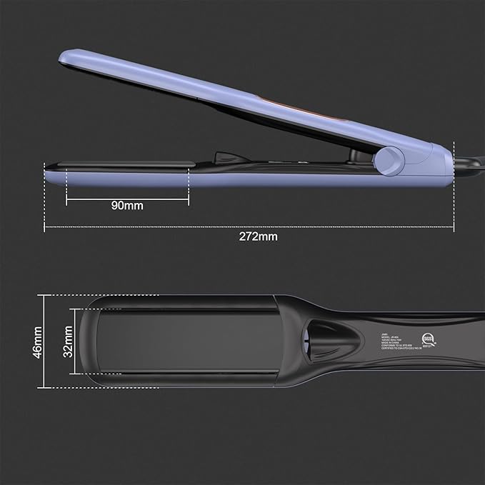 JINRI Volumizing Hair Iron Pumped-Up Volume Adjustable Temp 360 ° Tail Rotation Lasting Hair Volume for Short Or Thin Hair Dual Voltage（100-240V） Purple