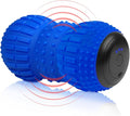 ZeenKind Vibrating Peanut Massage Ball for Plantar Fasciitis Muscle Pain Relief with 4 Speed Deep Tissue Therapy for Myofascial Release &amp Muscle Recovery Neck Back Foot Roller Massager