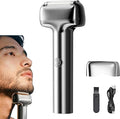 Men's Efficient Rechargeable Foil Electric Shaver Ultra-Thin Foil Shaver with 11° Forward Tilt Head Magnetic Design Portable Cordless Stubble Trimmer IPX6 Waterproof (Basic)