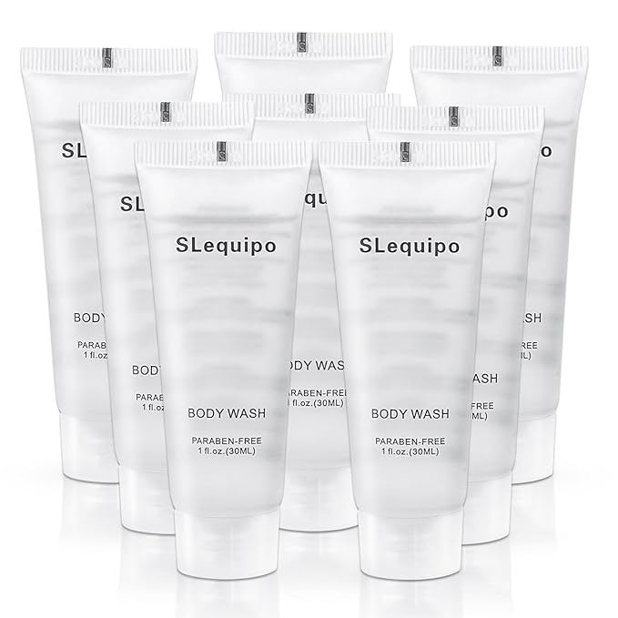 Travel Size Body Wash (1 fl oz 50 Pack) Refreshing Hotel Body Wash Mini and Small Size Guest Hotel Toiletries in Bulk