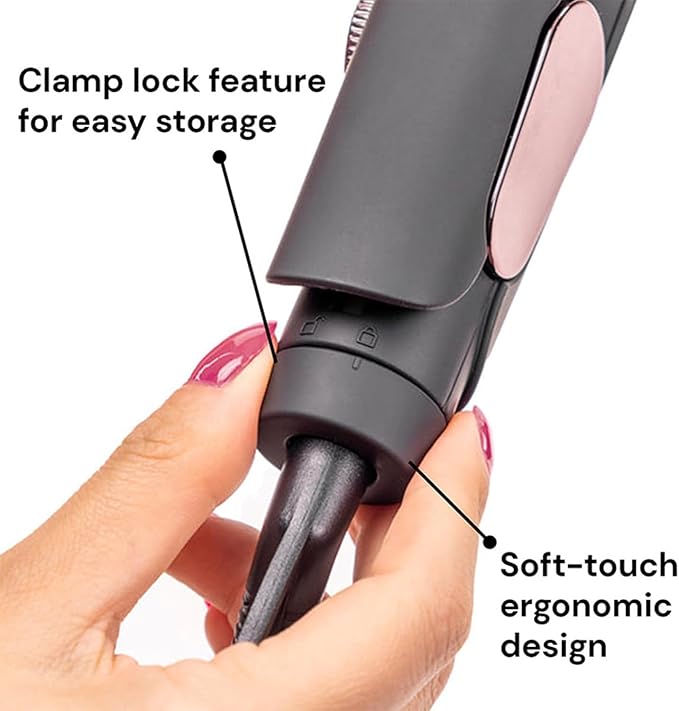 Professional Hair Straightener 260°F High Temperature Ceramic Coating Temperature Control Integrated Beauty Power Generation Suitable for All Hair Types Black (Black)