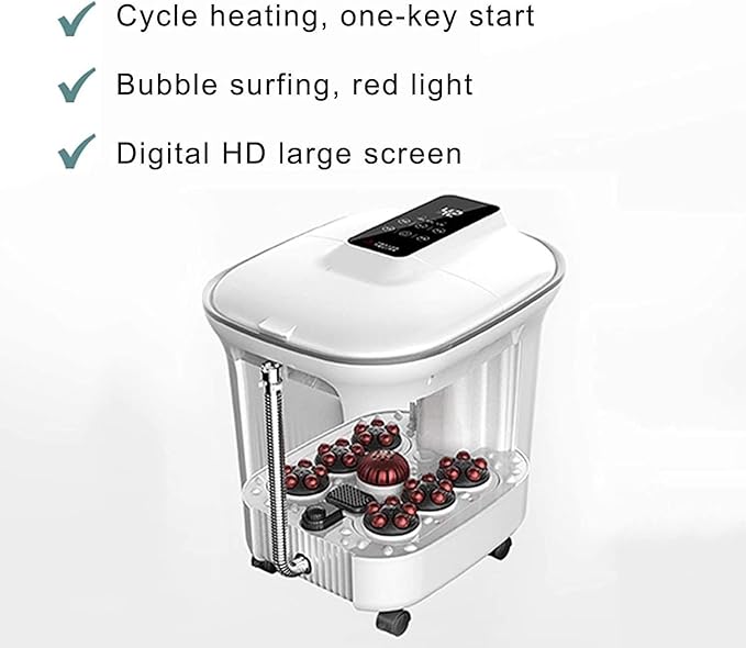 Foot Spa Massager Basin – Heated Electric Foot Bath Tub with Automatic Massage Rollers &amp Temperature Control – Spa Treatment That Rejuvenates Tired Feet &amp Relieves Pain &amp Pressure