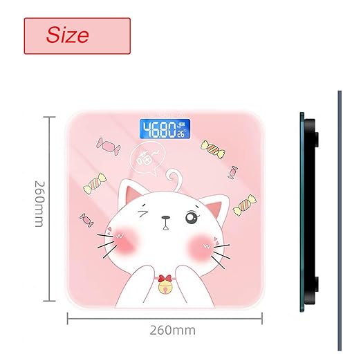 Scale for Body Weight Smart Scale for Body Weight Accurate Measurement Tempered Glass Digital Bathroom Scale Weight Scale for Home(Sticker Pink Pig)
