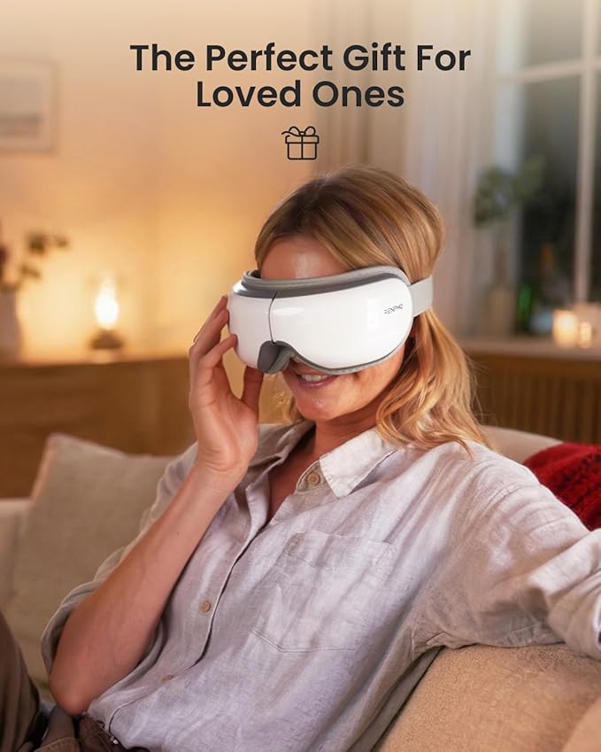 RENPHO Eye Massager with Heat Mini Thermacool Massage Gun with Heat and Cold