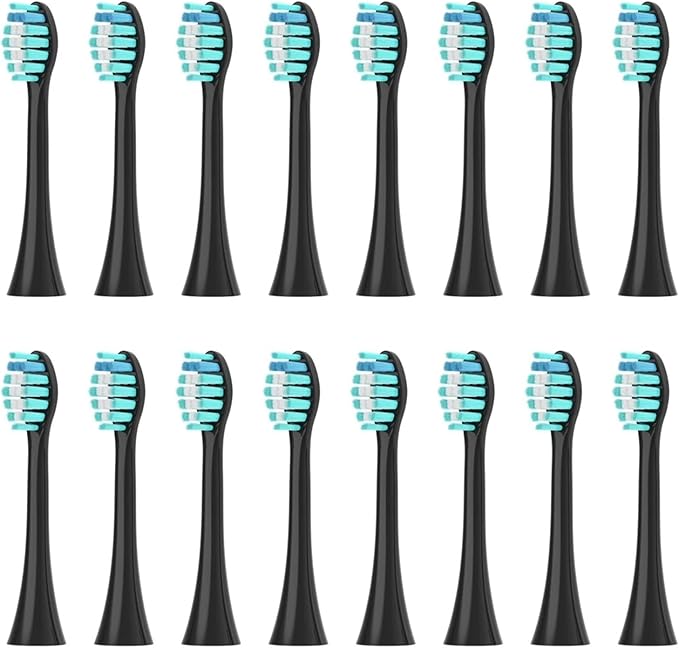 Compatible for Electric Toothbrush Head 051B Cleaning Replacement Bristle Brush Heads Nozzles4/8/16pcs(16PCS Black)