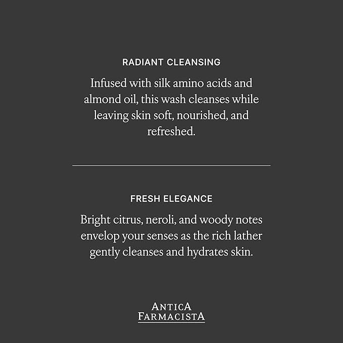 Antica Farmacista Hand &amp Body Wash - Luxury Nourishing Body Wash - Hydrating Hand Cleansing Wash - Bath &amp Body Gift - Neroli &amp Tonic 10 fl oz