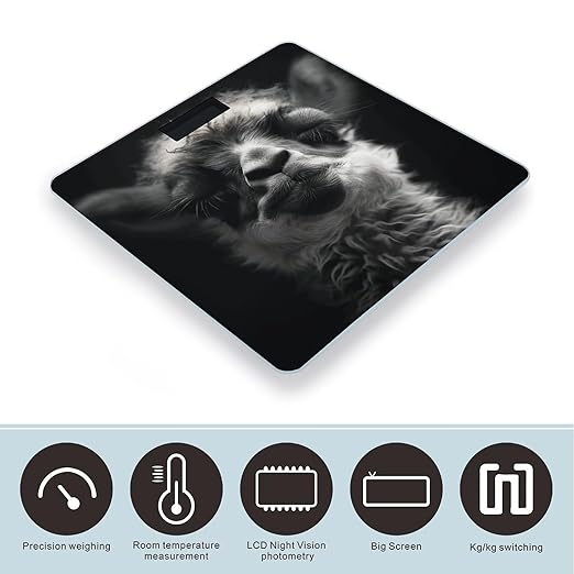 A Little Camel Scale for Body Weight Anti-Slip Tempered Glass Digital Bathroom Scales Clear LCD Display Weighing Scale Safe Rounded Corners Smart Scales