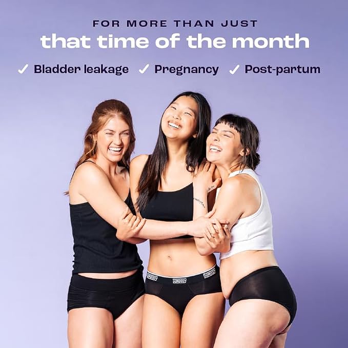 Bambody Absorbent Panties Period Underwear for Women and Teens - All-Day Long - Overnight Protection- Postpartum Leakproof