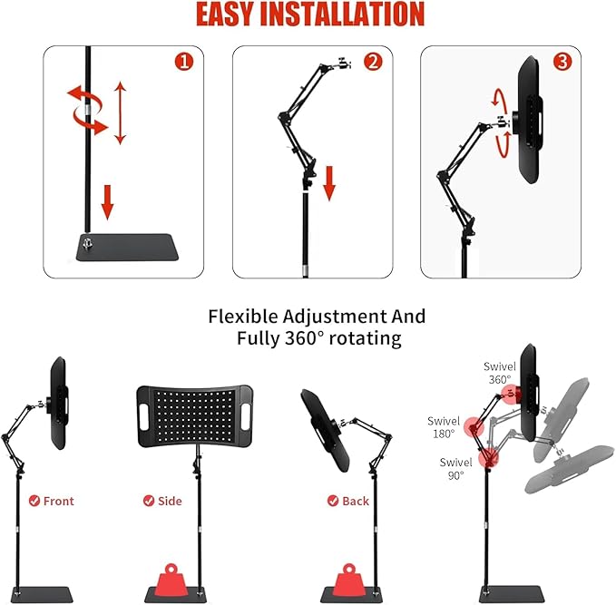 Red Light Therapy LampInfrared Light Therapy with 660nm Visible Red Light &amp 850nm Invisible Infrared Light with Floor Stand 104 LEDsInfrared Light Therapy for Body Device Effective for Skin Repa