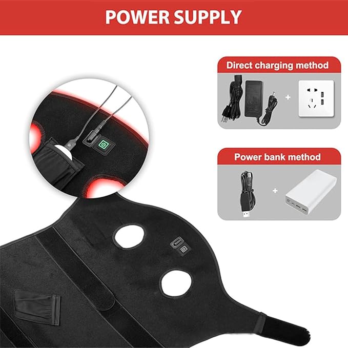 Equine Red Light Therapy Device Wearable Red Light Therapy Belts for Pain Relief Repair Muscle 850nm ＆ 660nm LED Red Light Therapy for Horse Head and Neck M