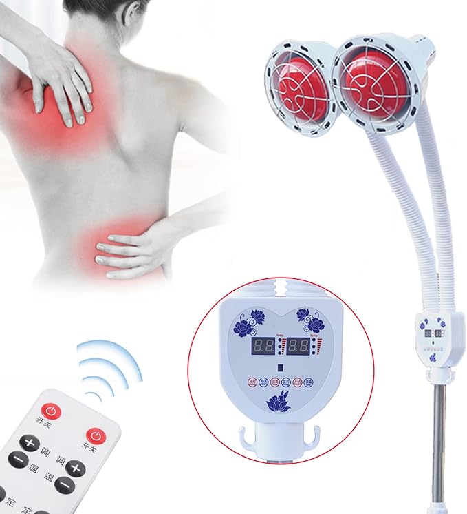 DYRABREST 110V Beauty Salon Heat LampSingle-Head Red-Light Roasting Lamp for Body Relieve Joint Pain and Muscle Aches (2)