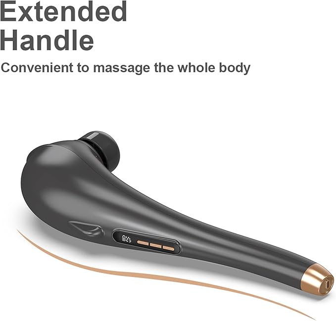 Back Massager for Pain Relief Portable Cordless Massager with Type-C Charging Deep Tissue Back Massage Machine Hand Held Massage Tool Body Relaxation Handheld Rechargeable