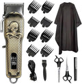 Razors Hair Clipper Professional Electric Hair Clipper USB Charging LED Smart Display Screen Multi-Functional high Power Hair Clipper(Bronze Skull)