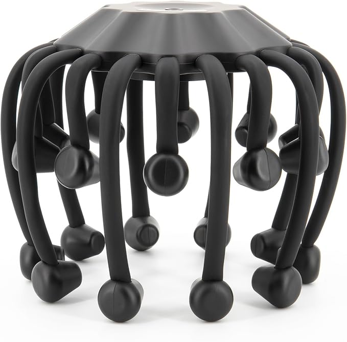 Electric Scalp Massager - Octopus Head Massager Stress Relax 20 Claw Multi-Configuration Array Vibrating Nodes 5 Modes Bluetooth Music Hair Scalp Relaxation Fatigue Relief