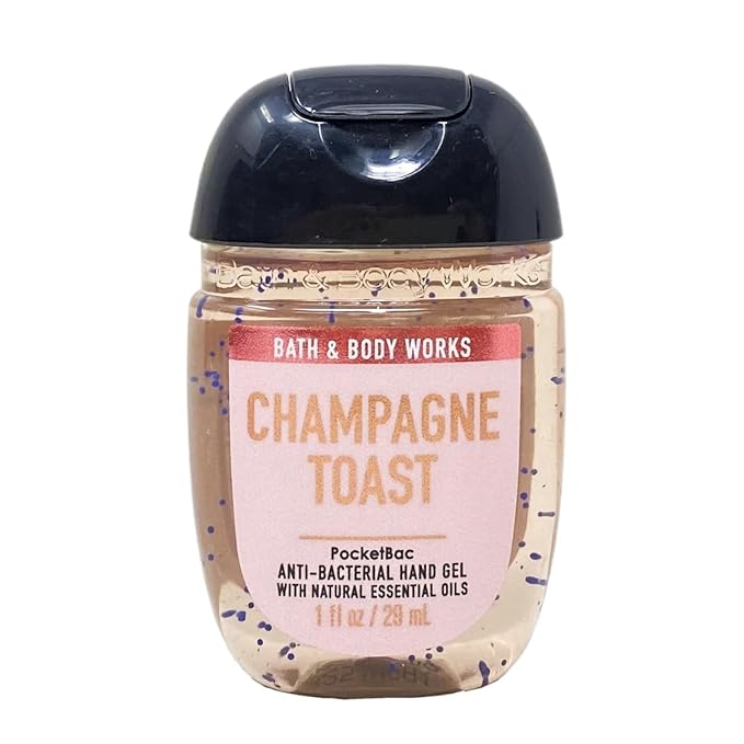 Bath &amp Body Works Champagne Toast Champagne Toast 5 Pack PocketBac Hand Sanitizer with a Himalayan Salts Springs Sample Soap.