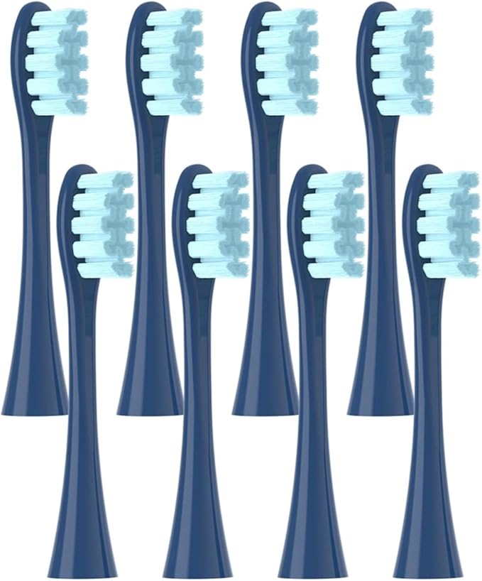 Replacement Brush HeadsCompatible for Oclean X PRO Elite/Flow/F1/One/X/All Series Electric Toothbrush(8 pcs Blue)