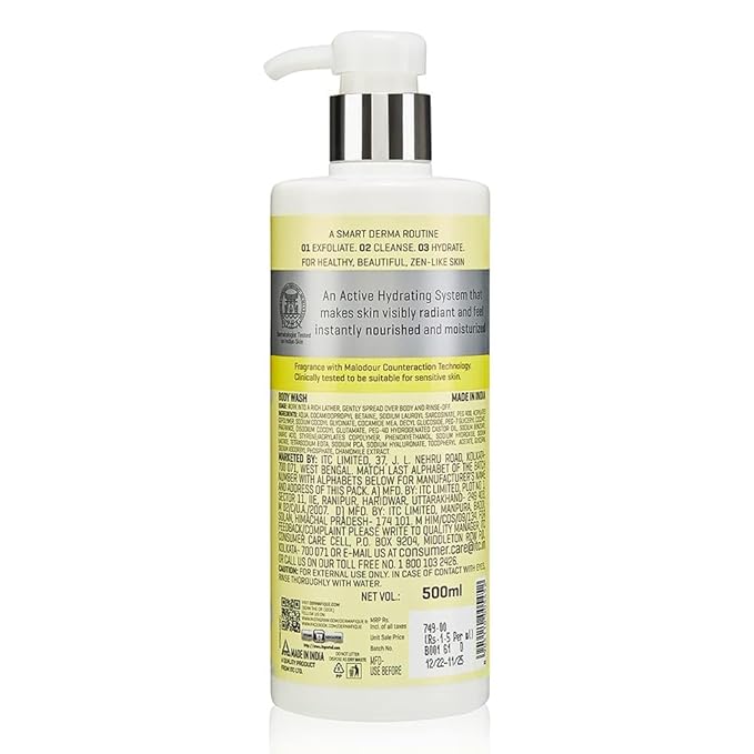 Hydra Soft Nourishing Body Wash – 500ml Showergel for Women &amp Men No Parabens/SLS/SLES With Vitamin E &amp Chamomile Suitable for Sensitive - Normal Skin | Dermatologist Tested