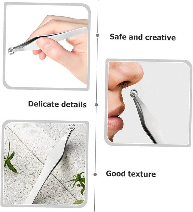 Gatuida 10pcs Nose Hair Trimmer Tweezers Manual Grooming Tools for Men and Women to Use Includes Type Clips for Precision Trimming
