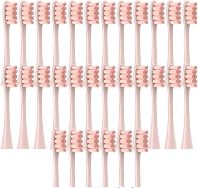 30/50PCS Vacuum BrushCompatible for X/X PRO/ Z1/ F1/ One/Air 2 /SE Replacement Head Sonic Toothbrush Nozzles Soft Bristle(30Pink)