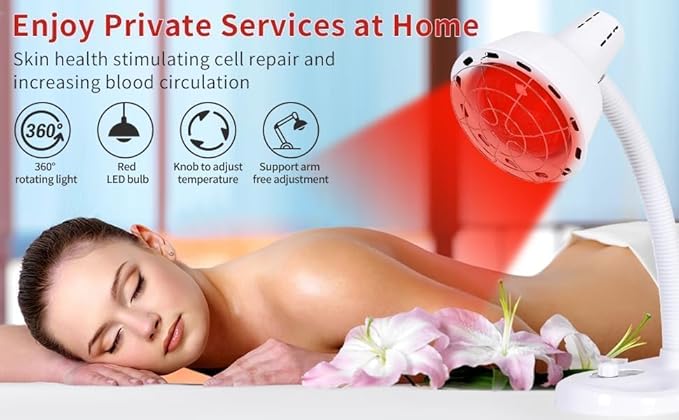Red Lights Therapy Lamp660nm Red Light850nm &amp 940nm Infrared Light Therapy for Body Pain and Skin Vitality