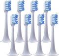 8 Replacement Heads Compatible for T300 and T500 Sonic Electric toothbrushes(8 Blue)