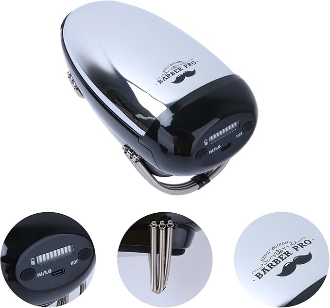 STYLANCE Cord/Cordless Barber Handheld Heat Massager Professional USB Charge Vibration Neck/Legs/Hand Massage 2 Massage Nodes 1 Hot Button (Silvery)
