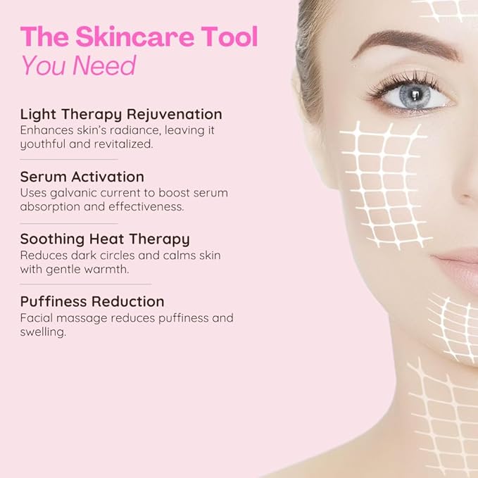 NP27 Premium Red Light Therapy Wand Neck and Face Massager Easy-to-Use Skin Care Tool for Wrinkle Reduction and Natural Glow