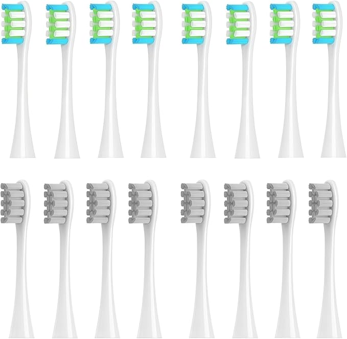 Replacement Brush Heads Compatible with Oclean Sonic X/X Pro/ Z1/ SE / F1 / One / PW01/03/05/07/09 P5 Electric Toothbrush Heads(16 (2 Colors))
