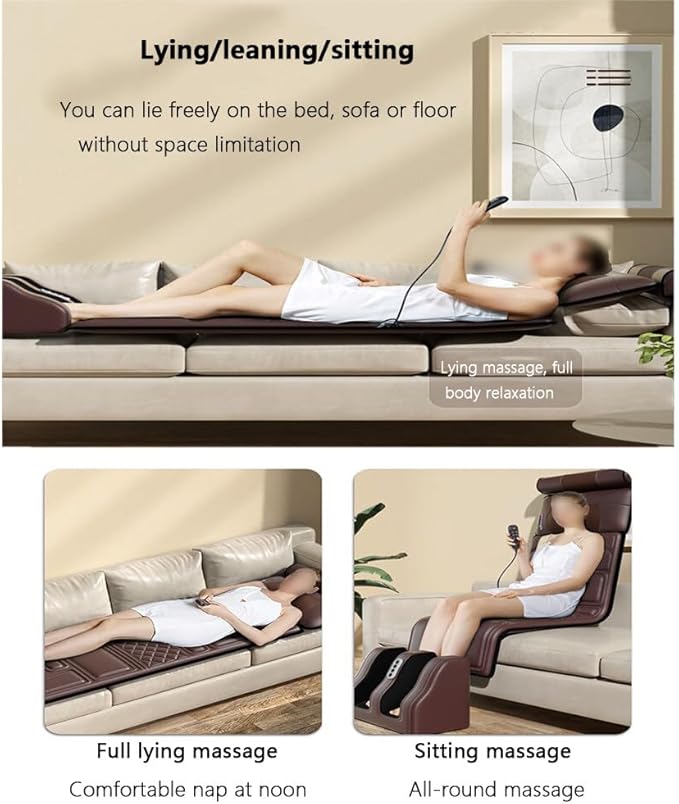 Back Massager 3D Kneading Massage Cushion 9 Modes Three Speed Timer Constant Temperature Heat 10 Vibration Motors Suitable For Home Use