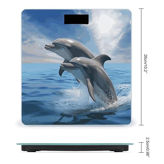 Two Dolphins Bathroom ScaleHighly Accurate Digital Weighing Machine for People Bright LED Display Weight Scale for The Aldult Home Use