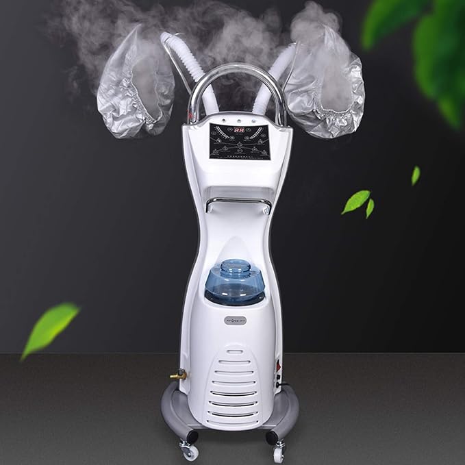 110V 7 In 1 Professional Stand Hair Steamer Hair Dryer700W Hair Dyeing Perming Oil Treatment Salon Color ProcessorHooded Freestanding Hair Steamer with WheelsHairdress Salon SPA Machine
