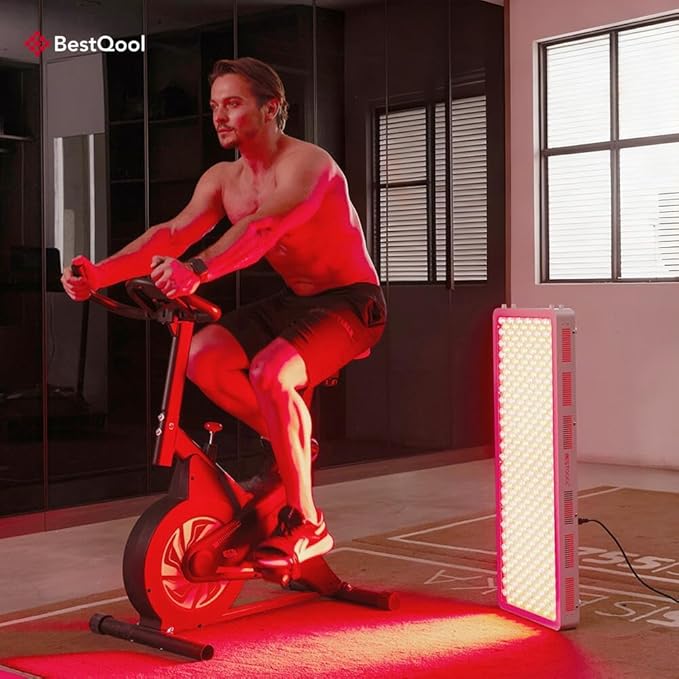 BestQool Red Light Therapy Device for Body Face. 4 Wavelengths Full Body Near Infrared Therapy Lamp Dual Chip 200 Elite Grade LEDs High Power Red Light Panel at Home. 340W.