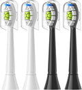 R4/8/12/16pcs Replacement Toothbrush Heads Compatible for with Philips Electric Brush Head 4100 6500 6100 7500 5300 1100(2White 2Black)