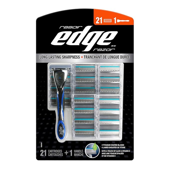 Edge Razor Long lasting Sharpness - 21 Cartridges &amp 1 Handle