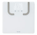 Taylor Smart Bathroom Scale with BIA Body Fat Analysis Bluetooth App Sync Digital Weight Monitor BMI &amp BMR Tracking 8 User Profiles 440 lb Capacity LED Display Glass Platform White