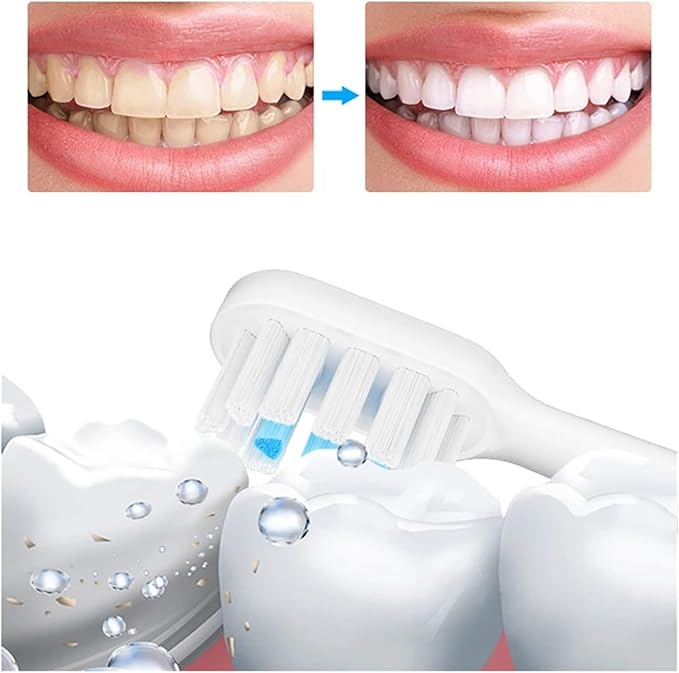 4/8PCS Replacement Brush Heads Compatible for MIJIA T700 Sonic Electric Toothbrush Bristle with Caps Sealed Pack(8 PCS White)