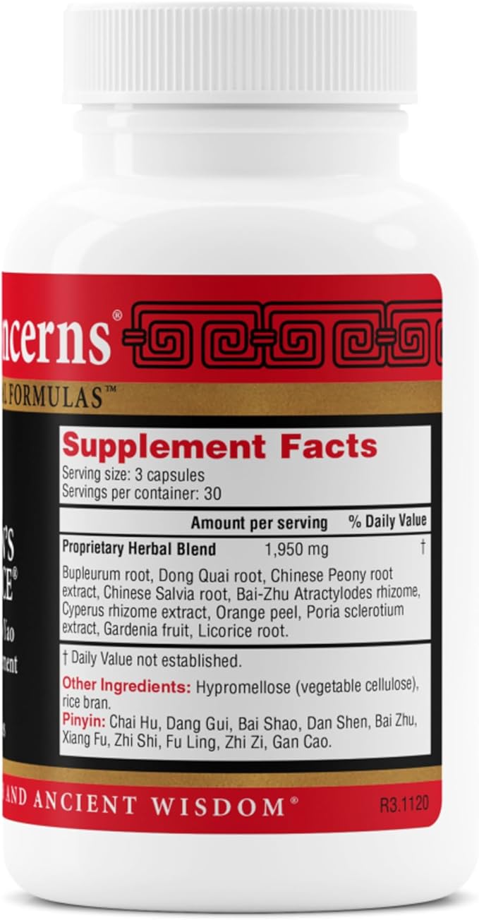 Health Concerns Woman's Balance – Herbal PMS Support Supplement for Women – Menstrual Cycle &amp Menopause Relief – Chinese Herbal Formula – Mood Support &amp Hormonal Balance – 90 Capsules