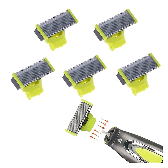 Electric Shaver Head MLG 5PCS Replacement Blade - Washable Rechargeable For Men Beard Trimmer