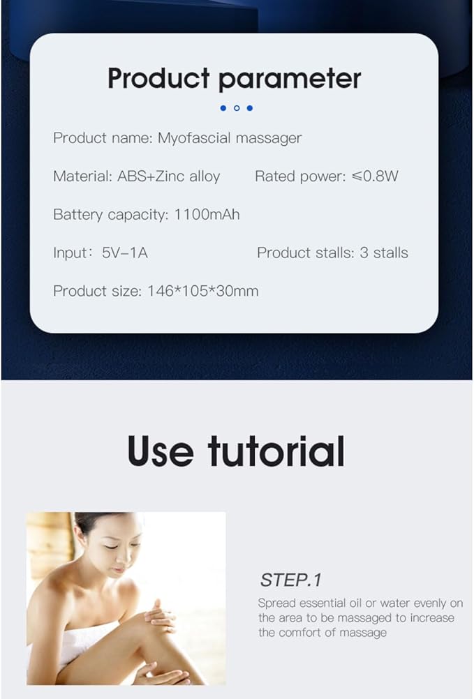 New Electric Fascia Knife Household Fascia Scraping Knife Micro-Current Muscle Relaxation Massager Electric Massager Medical Scraping Knife (White)