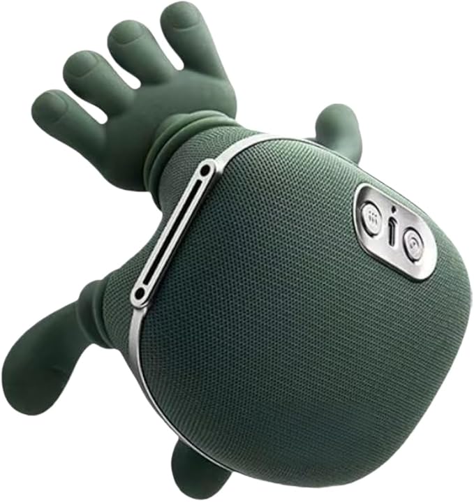 ZoserX - Bionic Heated Massager Portable Shiatsu Neck and Back Massager Electric Deep Tissue 4D Kneading Massage Simulated Human Hand Design for Pain Relief and Muscle Relax (Green)