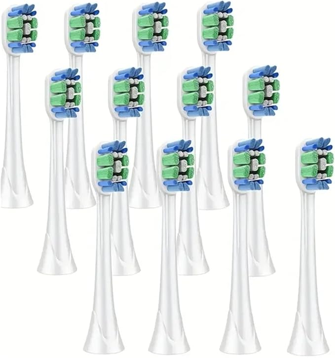 Compatible for Care Toothbrush Brush Head HX3/HX6/HX9 Series HX3210/3211/6150/6500/6510/6530/9342/6730 Replacement Heads(12pcs)