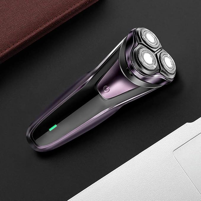 Electric Razor Men's Rotary Razor Cordless Rechargeable Razor Men's Near Cut Dry and Wet Razor with pop-up Trimmer Rechargeable 3D Rotary Men's Electric Razor Waterproof
