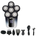 Head Shavers for Bald Men 6 In 1 Rechargeable Electric Shaver 6 Floating Heads Bald Electric Shaver Grooming Kit Shaver For Men