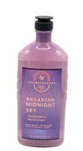 Bath and Body Works Aromatherapy Relaxing Midnight Sky Chamomile Patchouli Body Wash and Foam Vitamin E &amp Aloe 10 Fluid Ounce